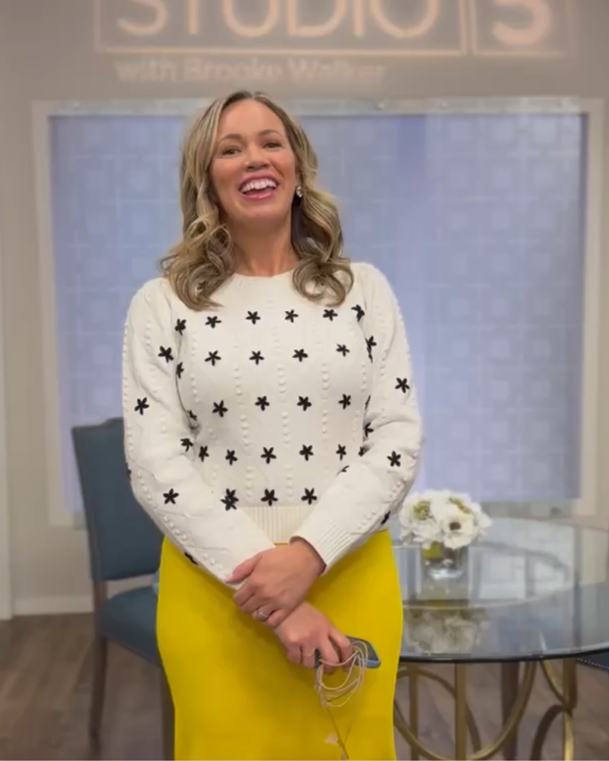 English Factory Embroidered Pullover Sweater