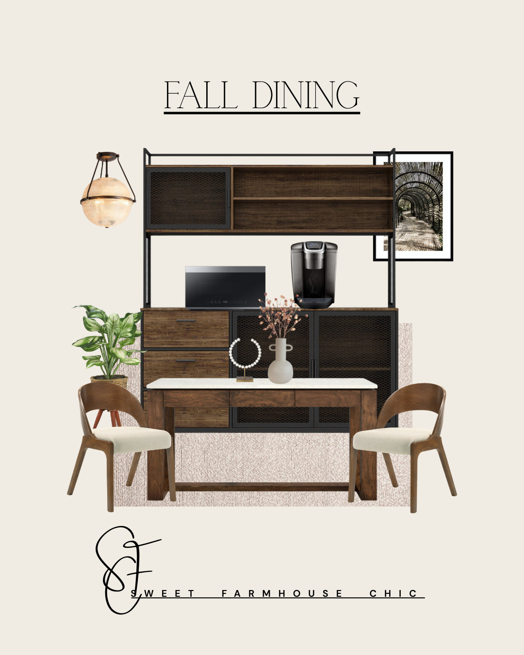 Fall Dining 

// Fall, Fall 2025, Fall Home, Fall Decor, Fall Home Decor, Dining Chairs, Dining Table, Dining Table Decor, Dining Tables And Chairs, Dining Room Light, Ceiling Light, Wayfair Kitchen Items, Wayfair Kitchen Must Have, Microwave, Wayfair Kitchen Furniture, Coffee Machine, Kitchen Wall Art, Framed Wall Art, Framed Art, Artificial Plants, Faux Plants, Faux Plants Indoor, Artificial Flowers, Flower Vase, Kitchen Cabinet, Kitchen, Kitchen Pantry 

 

#LTKSeasonal #LTKHome #LTKautumn
