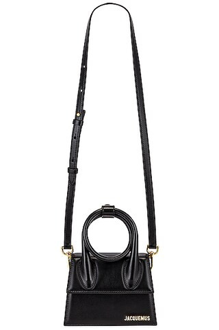 JACQUEMUS Le Chiquito Noeud Bag in Black | FWRD | FWRD 