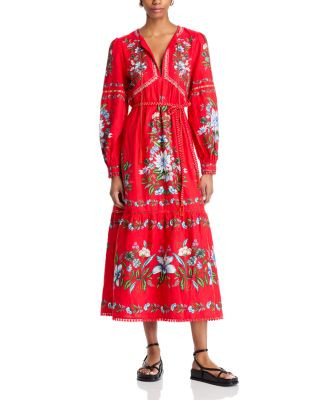 Sweet Bloom Bouquet Red Midi Dress | Bloomingdale's (US)