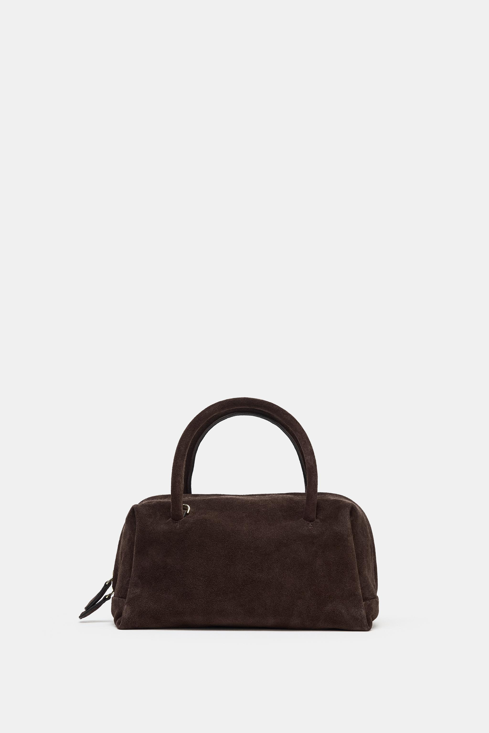 LEATHER BOWLING BAG | Zara US