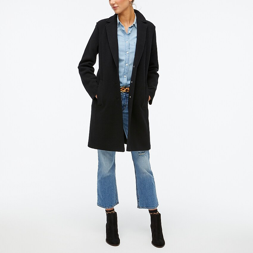 Boiled wool-blend topcoat | J.Crew Factory