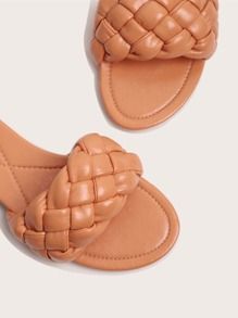 Braided Open Toe Slide Sandals | SHEIN