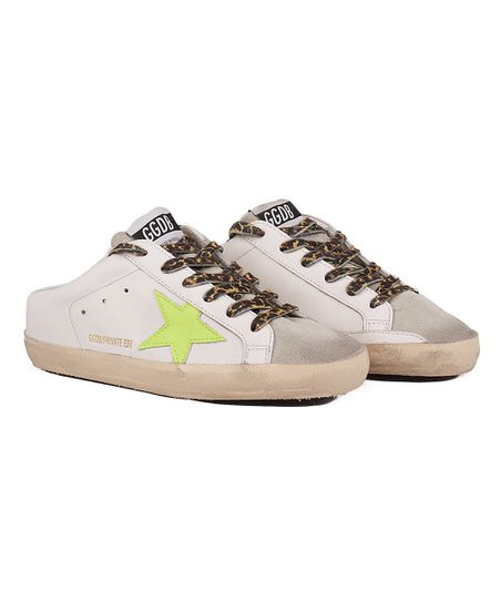 Golden Goose White Multicolor Superstar Sabot Leather Sneaker - Women | Zulily