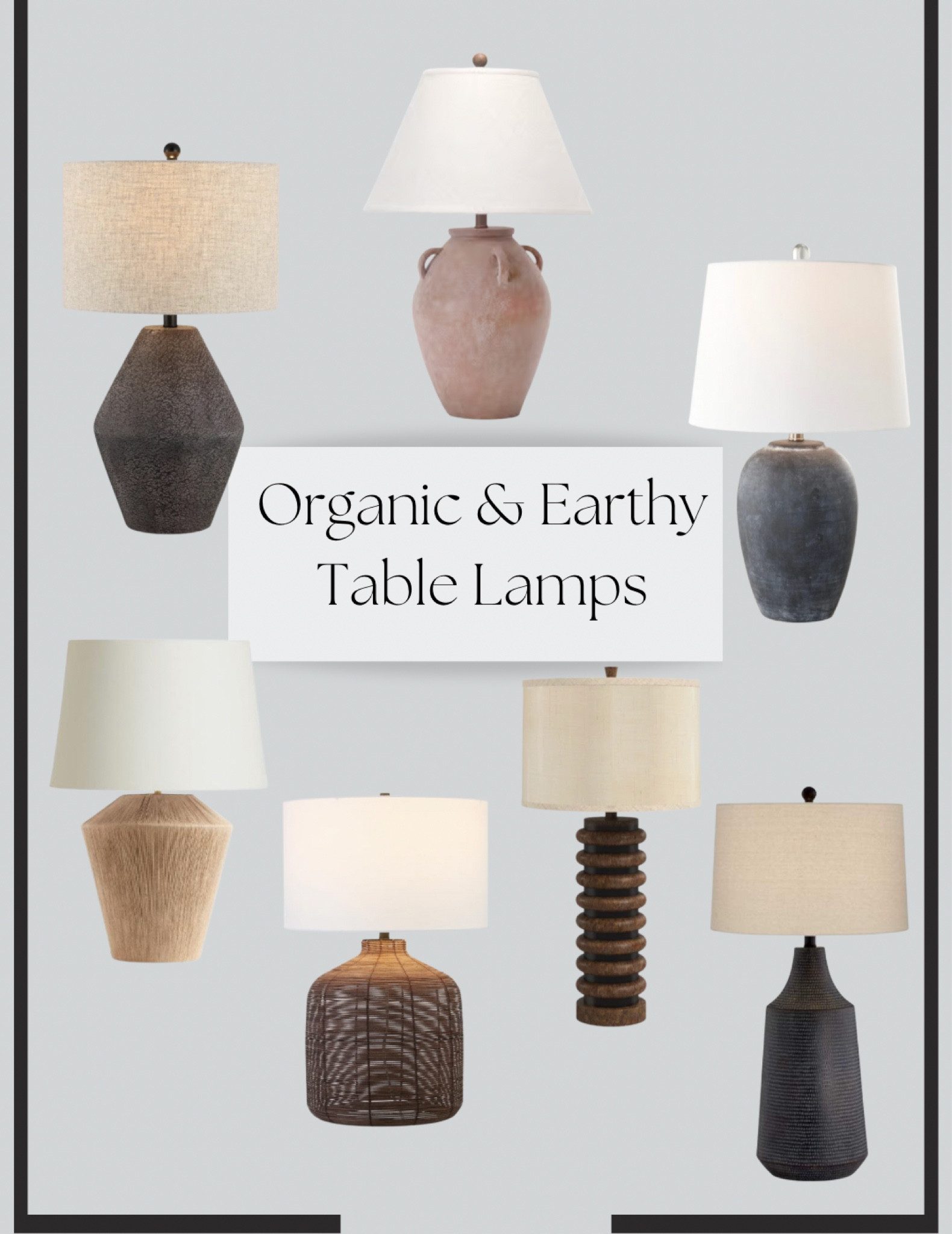 Table lamps // concrete // stone // wicker // wood // terracotta // organic // earthy // california casual // bohemian

#LTKhome