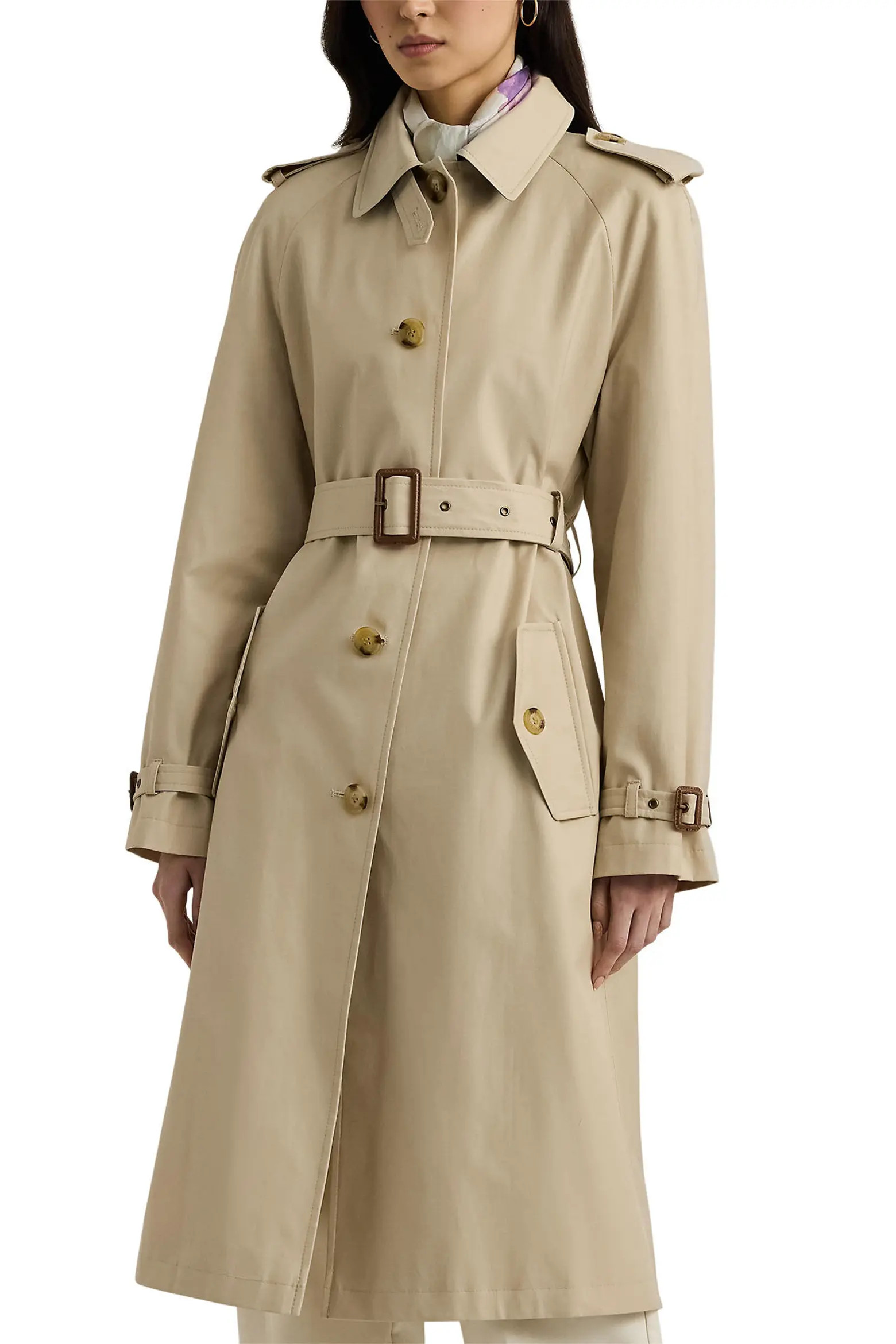 Lauren Ralph Lauren Belted Single Breasted Trench Coat (Women) | Nordstrom | Nordstrom