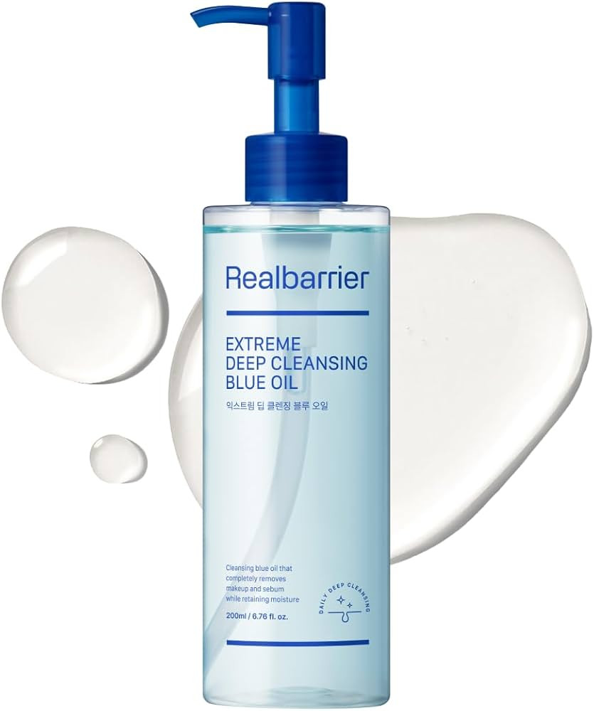 Real Barrier Extreme Deep Cleansing Blue Oil 6.76 Fl Oz, Removes Makeup, Sebum & Blackheads, Hydr... | Amazon (US)