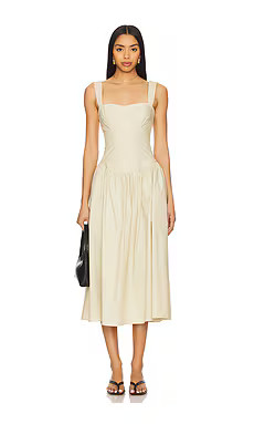 Tularosa Allie Midi Dress in Oat from Revolve.com | Revolve Clothing (Global)