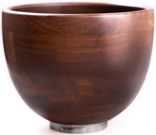 Biscuitique Premium Solid American Walnut Wood Mixing Bowl Compatible with Kitchen Aid Tilt-Head ... | Amazon (US)