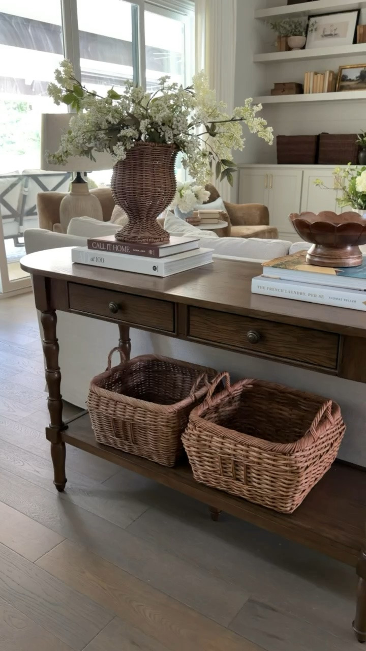 This Lewis console table is STUNNING and it has a matching side table and coffee table!

#LTKSeasonal #LTKHome