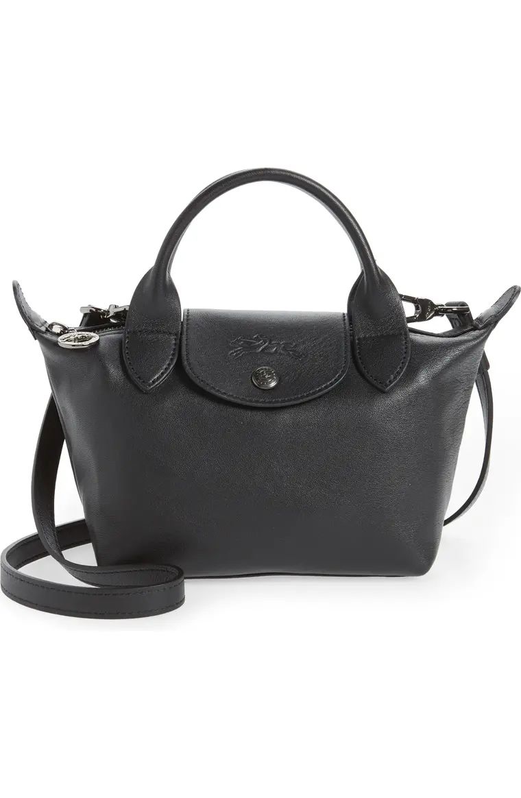 Mini Le Pliage Cuir Leather Top Handle Bag | Nordstrom