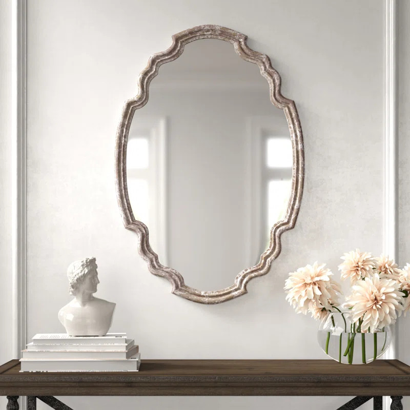 Alix Distressed Wood Accent Mirror | Wayfair North America