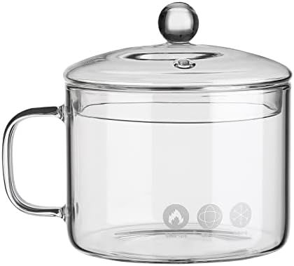 UPKOCH Clear Glass Cooking Pot Heat Resistant Stovetop Pot Cooking Saucepan Multi-Function Stew Pot  | Amazon (US)