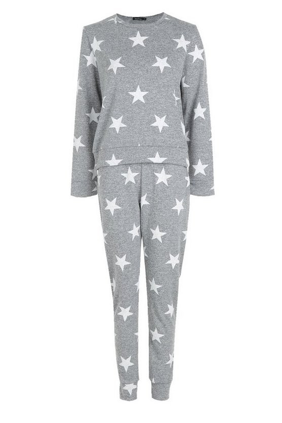 Star Print Sweat + Jogger Set | Boohoo.com (US & CA)