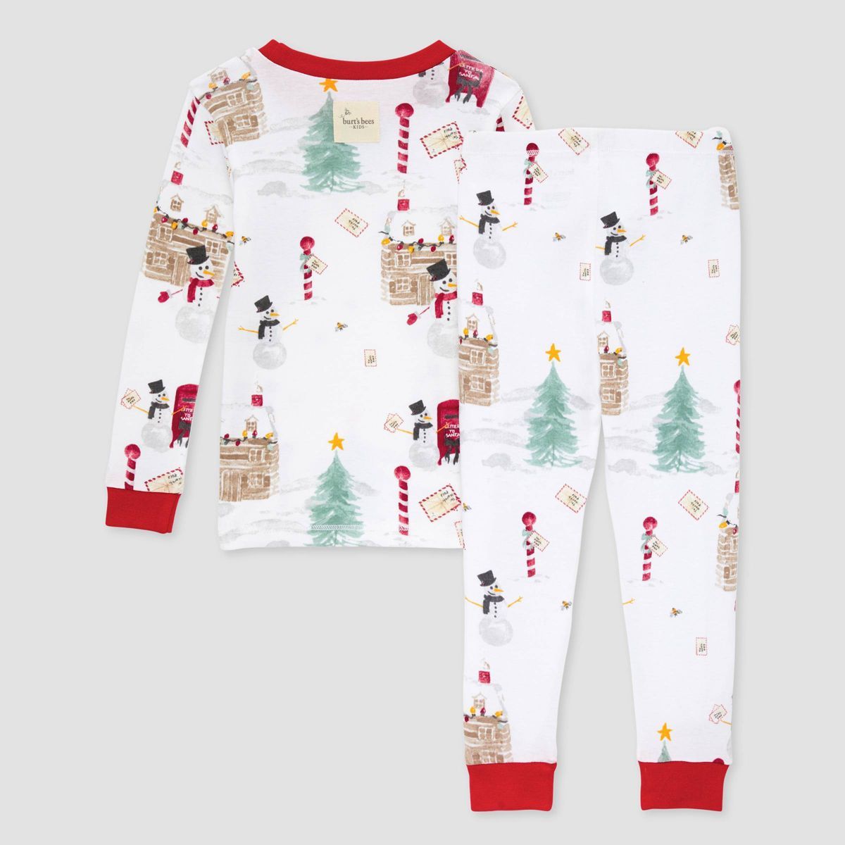 Burt's Bees Baby® Toddler Organic Cotton Tight Fit Toddler 2pc Holiday Pajama Set | Target