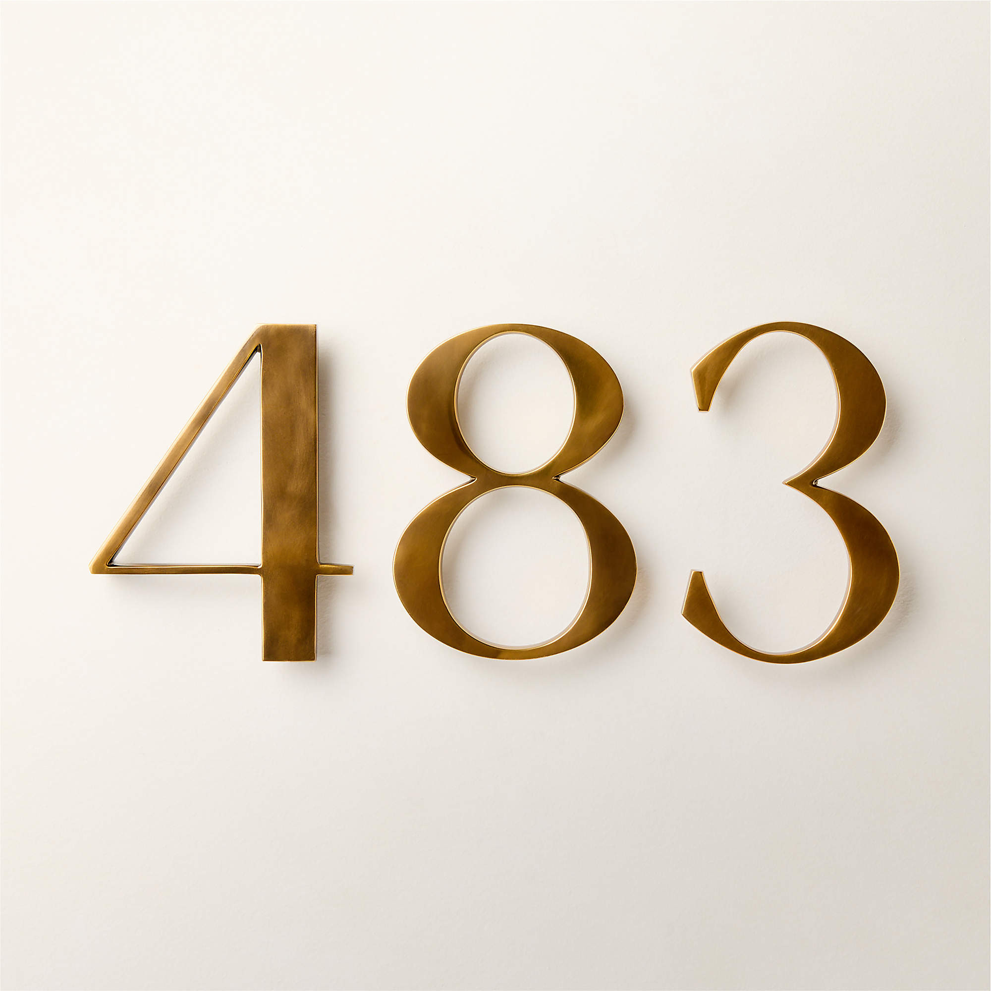 Lombard 6" Aged Brass House Number 5 | CB2 | CB2