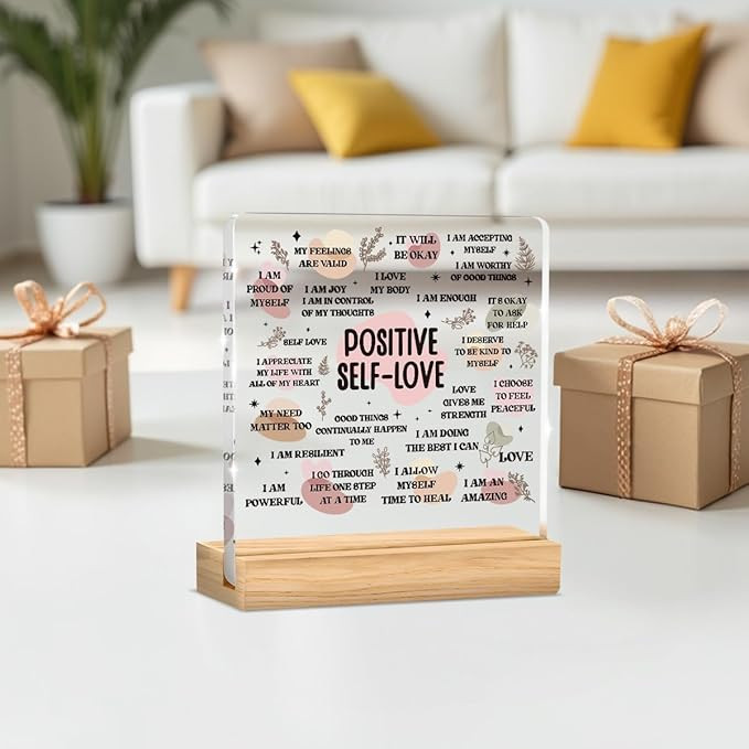 Mental Health Gifts Inspirational Gifts Positive Affirmations Acrylic Sign Self Care Gifts Mental... | Amazon (US)