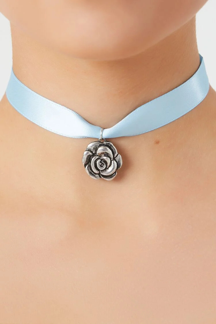 Ribbon Rose Choker Necklace | Forever 21