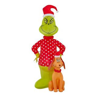 Dr. Seuss 6 ft Grinch With Max Holiday Inflatable 22GM80093 - The Home Depot | The Home Depot