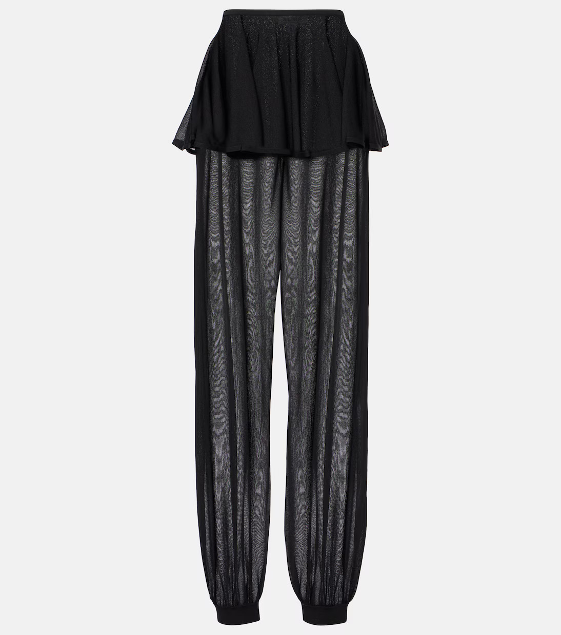 Mid-rise semi-sheer wide-leg pants | Mytheresa (US/CA)