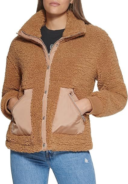 Levi's Women's Sherpa Teddy Jacket (Standard & Plus Sizes) | Amazon (US)