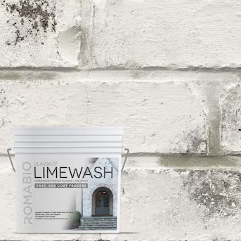 ROMABIO Masonry Stucco Brick Flat Classico Limewash Avorio White Lime Interior/Exterior ( 2.5-lit... | Lowe's