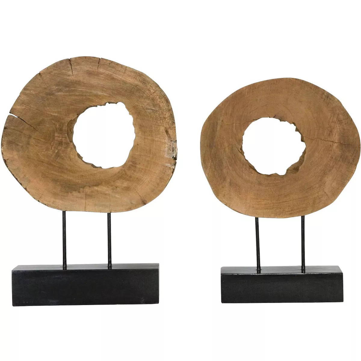Uttermost Ashlea 2-Piece Mango Wood Log Sculpture Set | Target