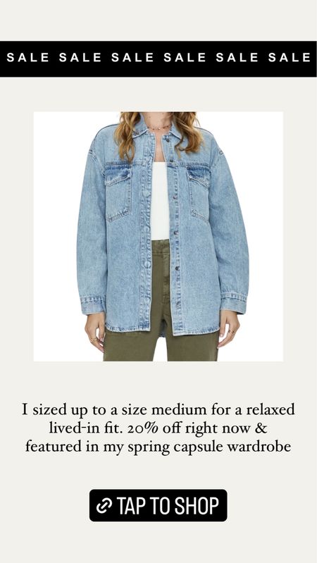 Denim shacket on sale! 

#LTKstyletip #LTKsalealert