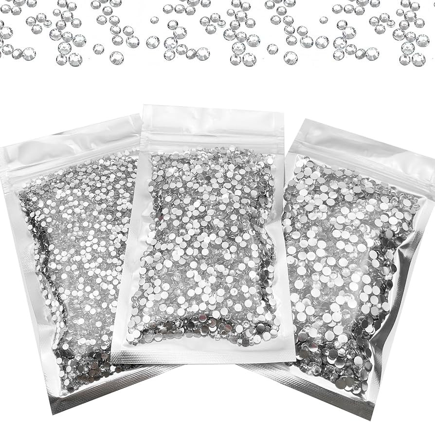 Mulutoo 18000Pcs Resin Flatback Rhinestone 3mm 4mm 5mm Resin Non Hotfix Rhinestones for Nails, Tu... | Amazon (US)