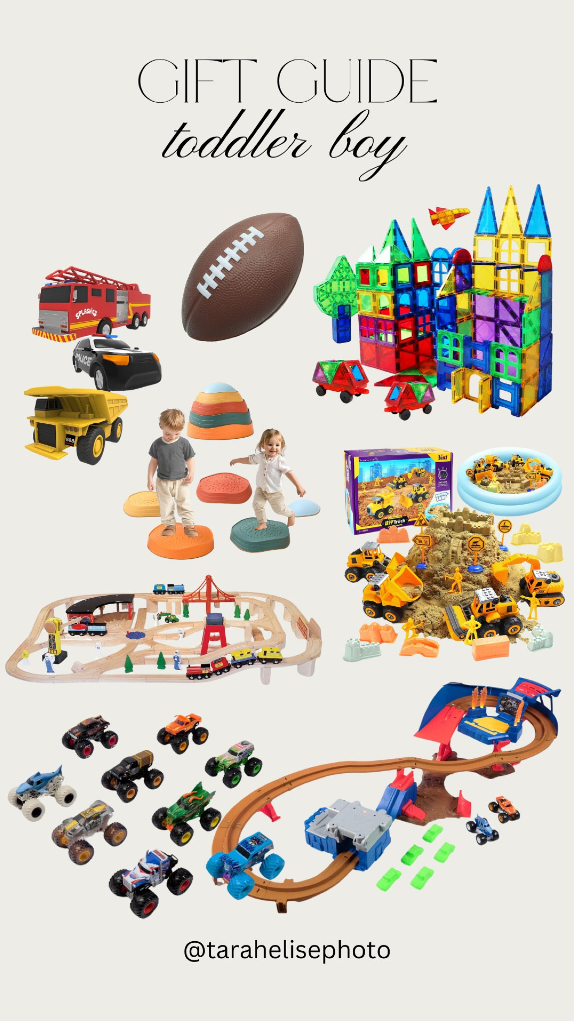 Gift guide gift ideas for toddler boy! 

#toddlerboy #giftguide #monstertrucks #magnatiles #bathtoys #trainset 

#LTKGiftGuide #LTKCyberWeek #LTKFindsUnder50
