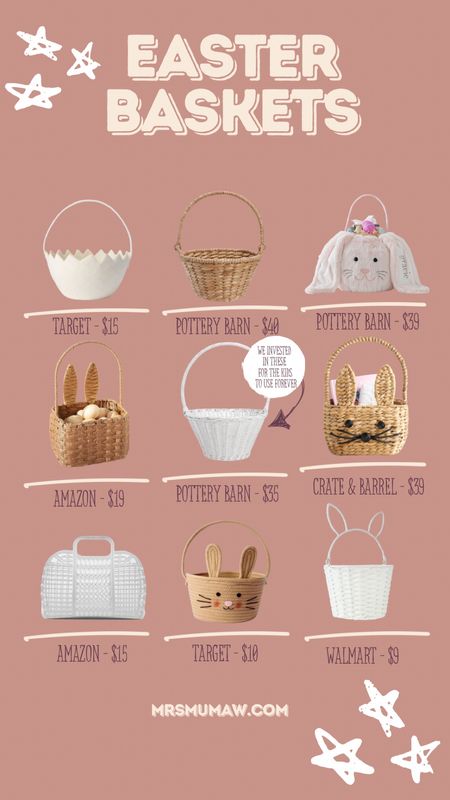 Easter baskets! 

#LTKfamily #LTKbaby #LTKkids