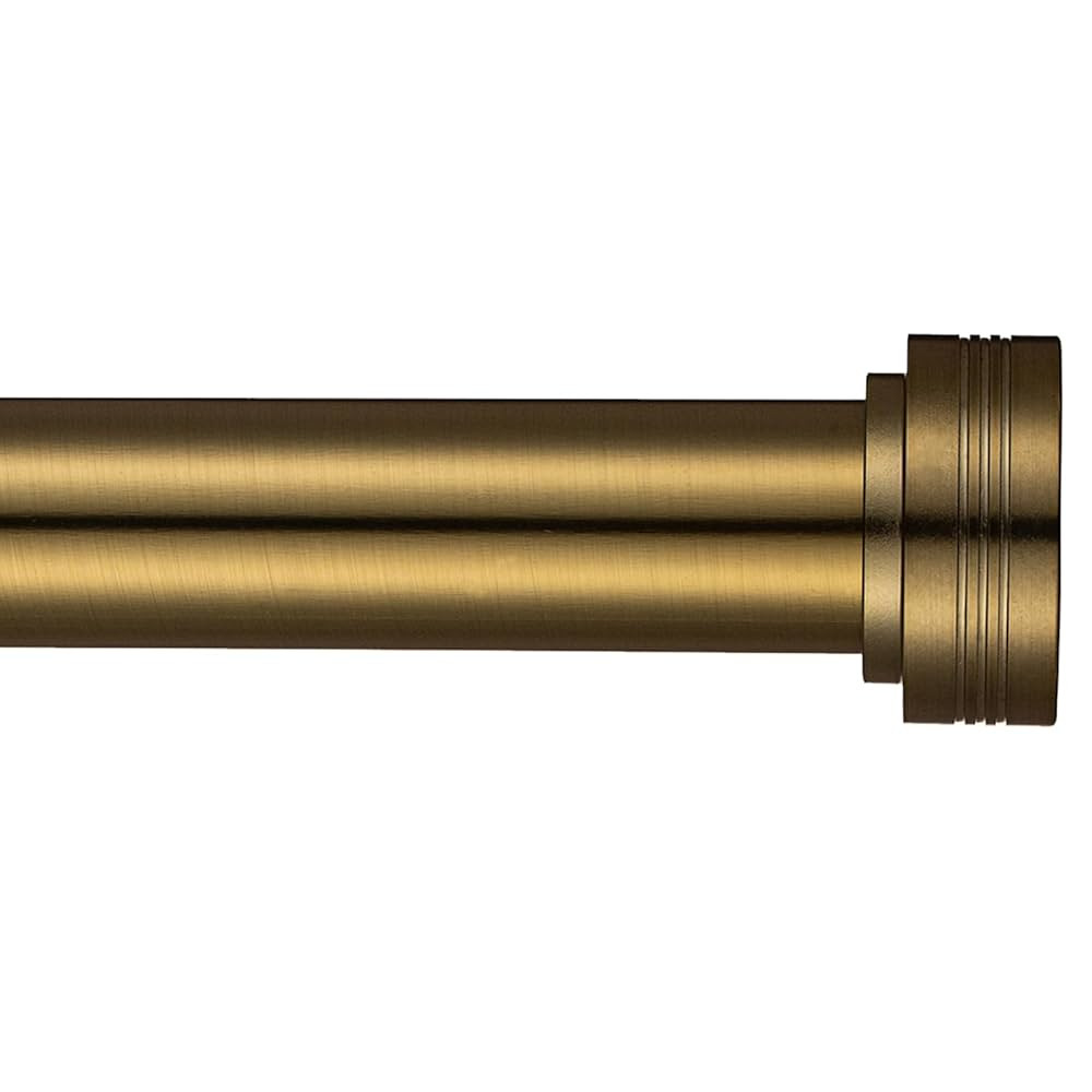 Antique Gold Curtain Rods for Windows 18 to 45 Inch, Adjustable Length 1 Inch Diameter Brass Curt... | Amazon (US)