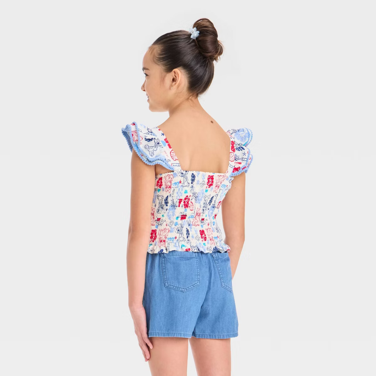 Girls' Stitch Smock Tank Top - The Disney Collection by Cat & Jack™ Cream | Target