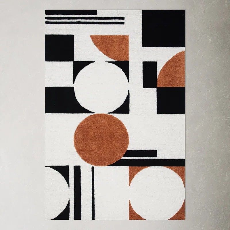 Antoni Handmade Wool Ivory/Black/Brown Rug | Wayfair North America