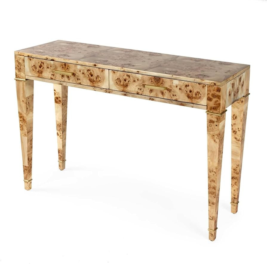 Butler Specialty Company Kai 2 Drawer Burl Wood 46" Console Table - Light Brown | Amazon (US)