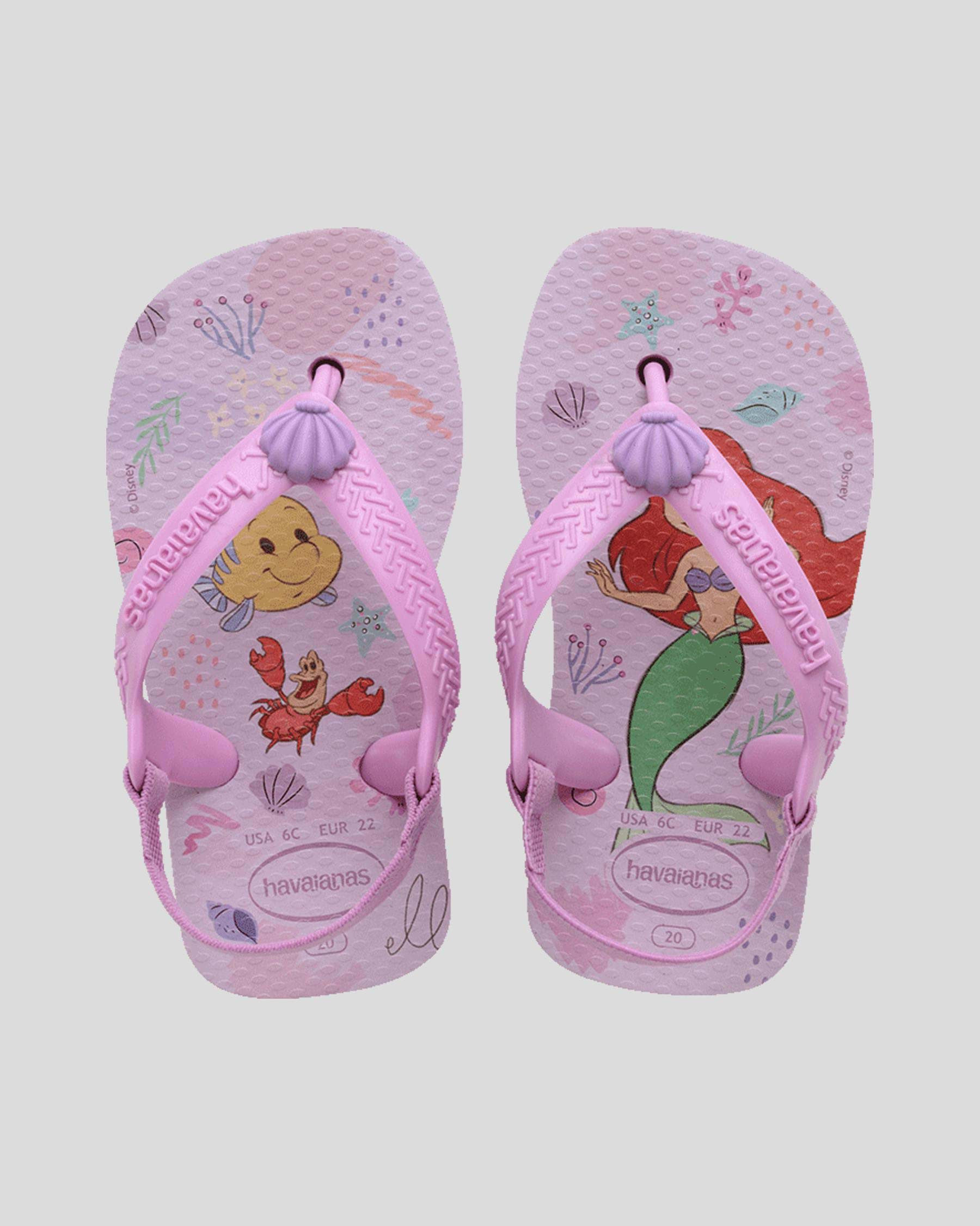 Havaianas Toddlers' Disney Classics Ariel Flip Flops Slippers in Fresh Lavander Purple Size 25/26 | City Beach (US)