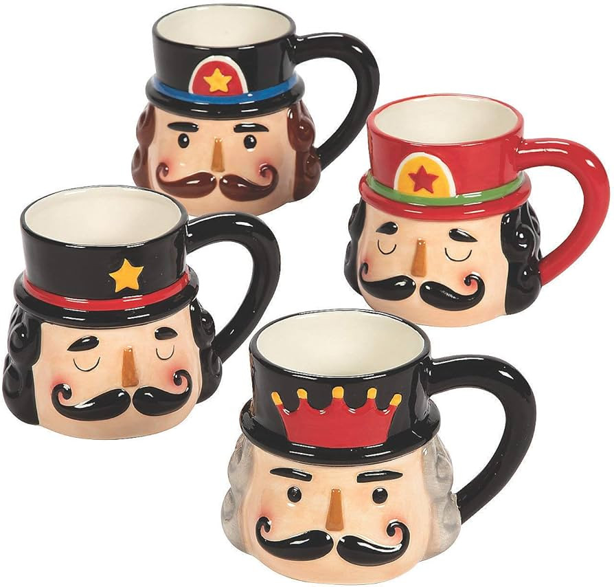 Nutcracker Ceramic Mugs - Home Decor - 4 Pieces | Amazon (US)