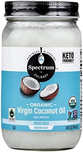 Amazon.com : Spectrum Organic Virgin Coconut Oil, Unrefined, 14 Oz : Grocery & Gourmet Food | Amazon (US)