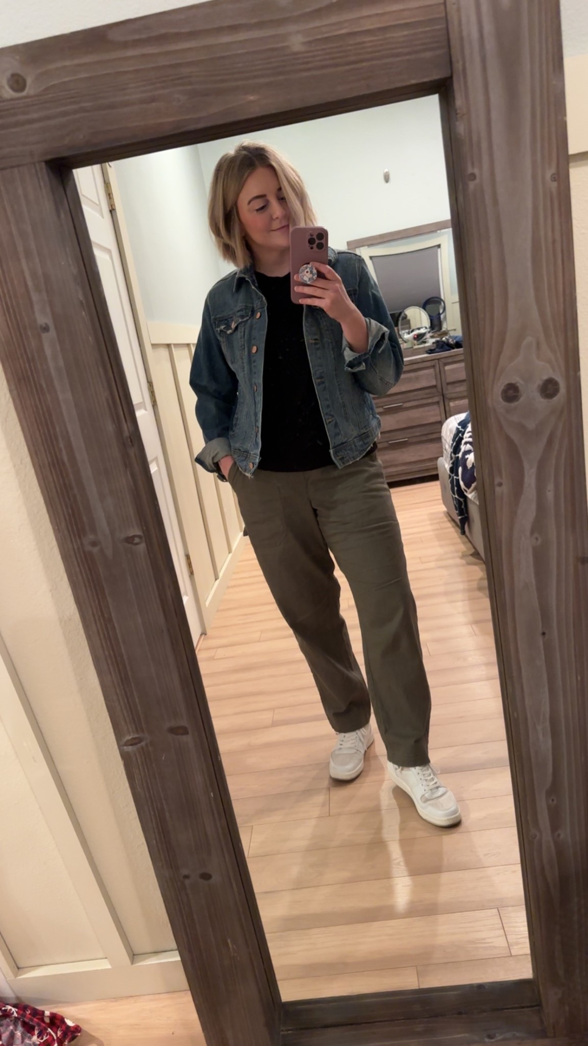 Love pairing a Jean jacket with cargo pants! 

#LTKStyleTip #LTKSeasonal #LTKFindsUnder50