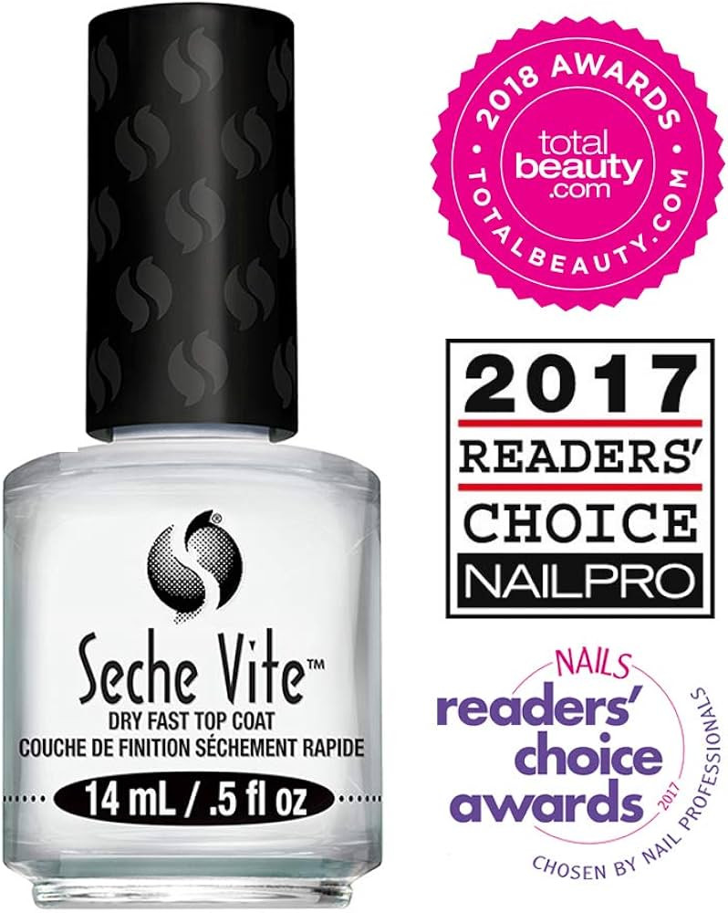 Seche Vite Dry Fast Top Coat for Nail Polish and Manicure (2 pack, 0.5 oz) | Amazon (US)