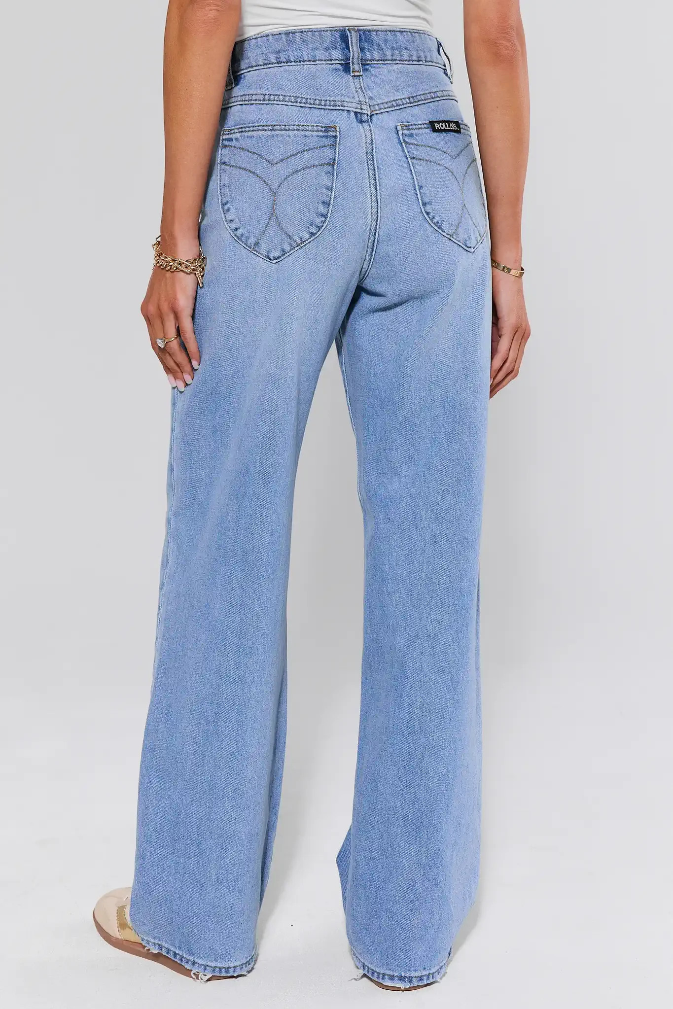 Kate Light Wash Wide Leg Jeans by Rolla's | Avara