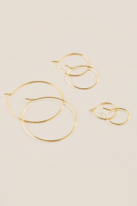 Phoenix Hoops Set - Gold | Francesca’s Collections