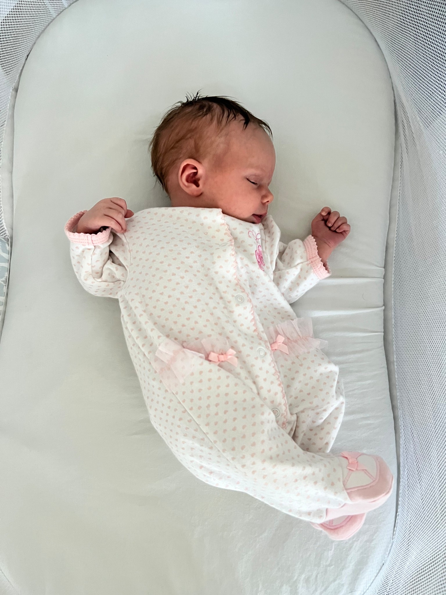 This ballet shoe footed onesie is so adorable! It was one of my favorite newborn outfits! 

Our baby girl slept so well in her bedside bassinet. I’ve linked the newer version of her bassinet.

baby girl outfit, baby bassinet, halo bassinets, baby onesie 

#LTKFindsUnder50 #LTKHome #LTKBaby