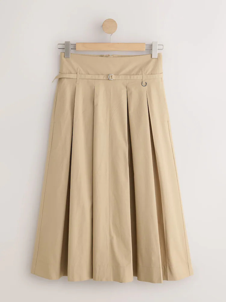 Stone Pleated Midi Skirt | Next US
