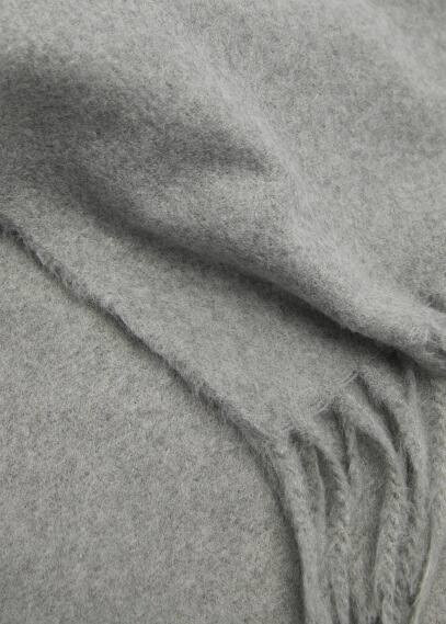Fringed edge scarf light heather grey - Women - One size - MANGO | Mango (US/MX/AU)
