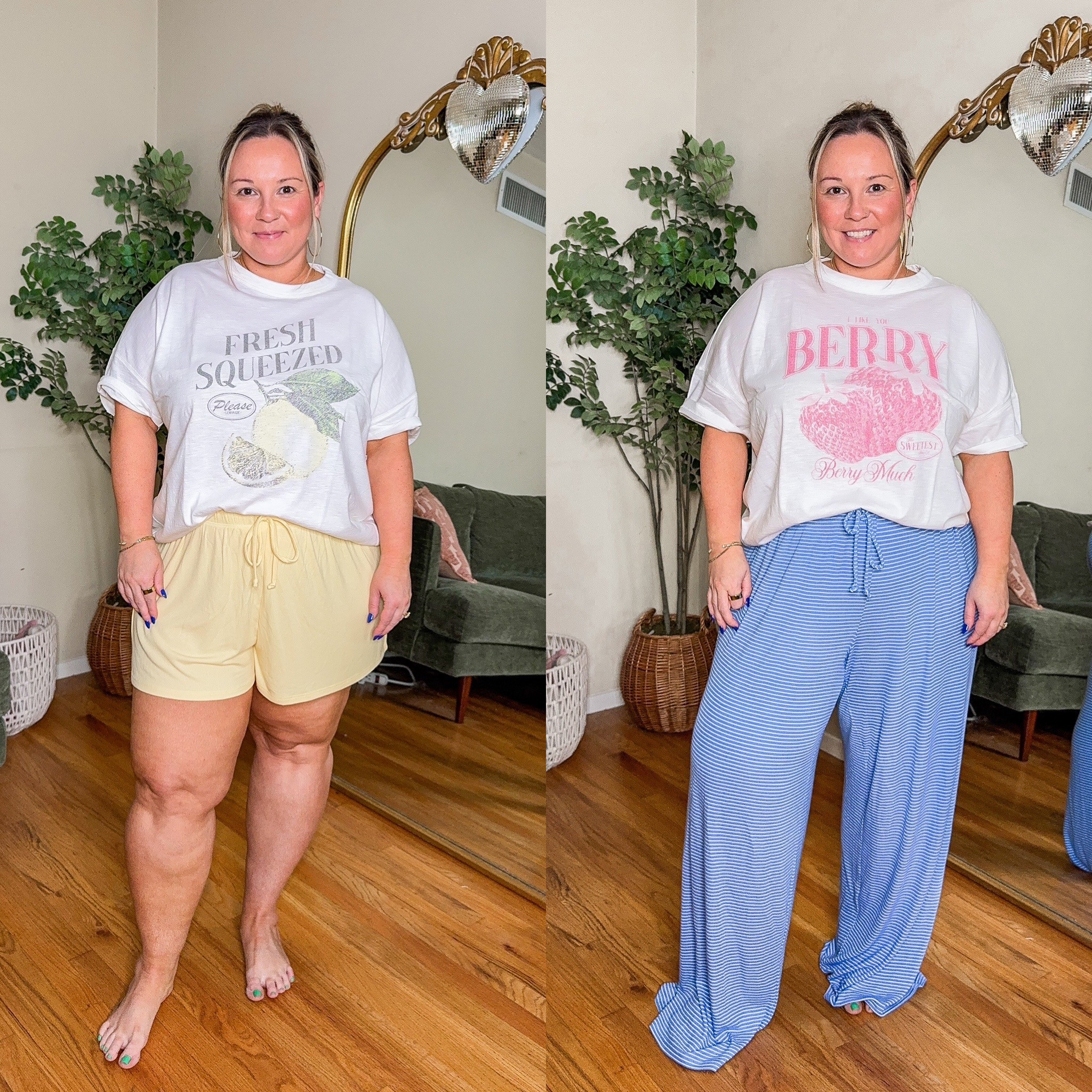 Use code EXTRALOVE at checkout for 35% off! 
Aerie pajamas 
Short and pants are size LARGE (could probably do a medium in the pants, they also run long fyi) 
Oversized tee size MEDIUM 

Casual style, lounge wear, aerie, petite style, spring pajamas 

#LTKOver40 #LTKMidsize #LTKPetite