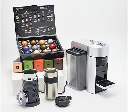 Nespresso Vertuo Espresso & Coffee Maker W/ 62 Capsules & Coffee Mug | QVC