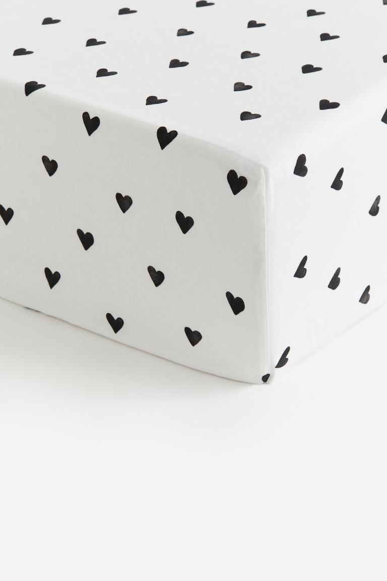Patterned Cotton Fitted Sheet | H&M (US + CA)