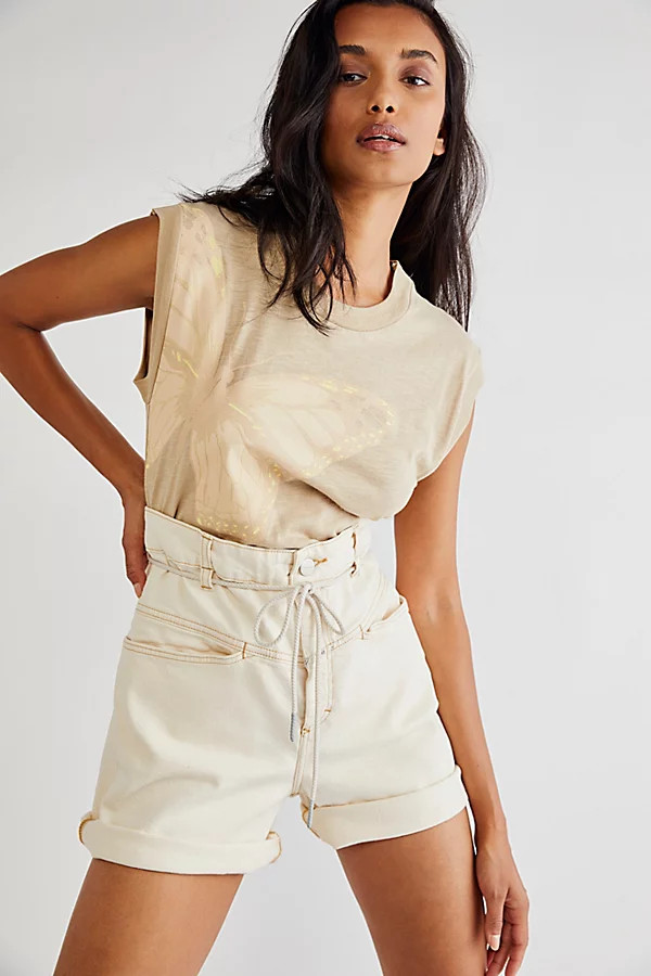 Butterfly Muscle Tank by Girl Dangerous at Free People, Tea, S | Free People (Global - UK&FR Excluded)