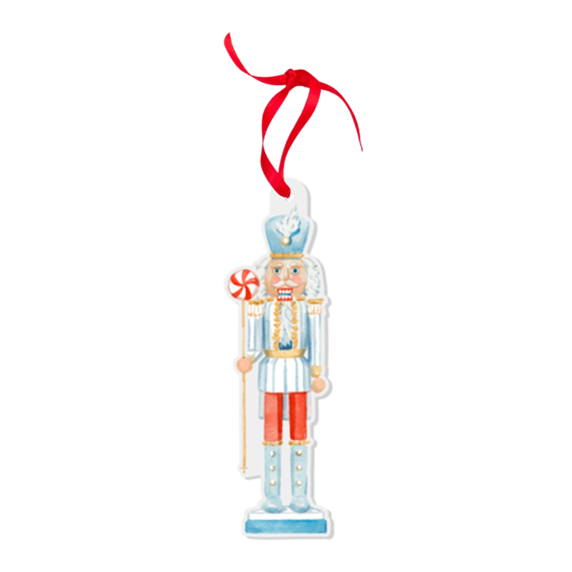 Barely Blemished Blue and White Nutcracker Watercolor Ornament — Simply Jessica Marie | Simply Jessica Marie